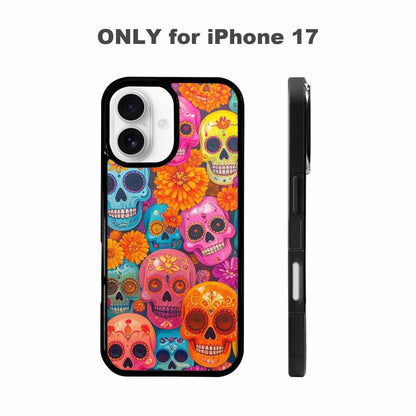 iPhone 17 Case — Ornate Candy Color Skull Gothic Skulls, Custom Designed Case Cover