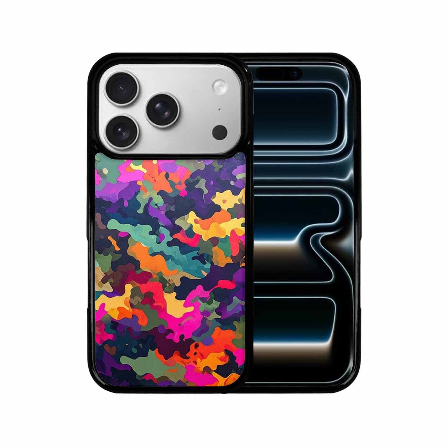 iPhone 17 Pro Case — Small Military Camouflage Blotch Pattern Camo, Custom Printed Phone Case