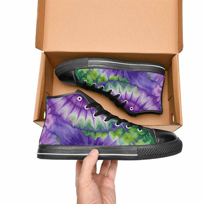 MEN'S Tie Dye - High Top Canvas Dark Academia Sneakers