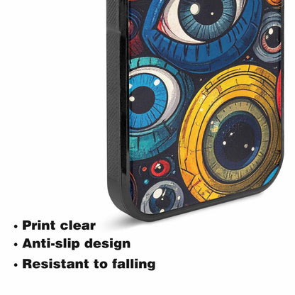 iPhone 15 Case — Cartoon Eyeballs, Custom Printed Phone Case