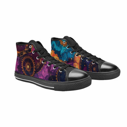 MEN'S Steampunk Galaxy High Top Canvas Grunge Custom Shoes