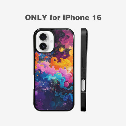 iPhone 16 Case — Cosmic Creature And Object Mashup Pattern, Custom Made Phone Cover