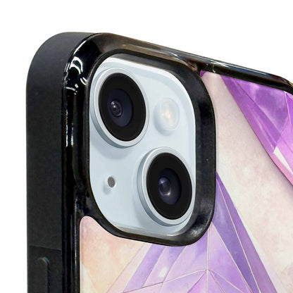 iPhone 15 Plus Case — Amethyst Crystal Art Pattern, Custom Made Phone Cover