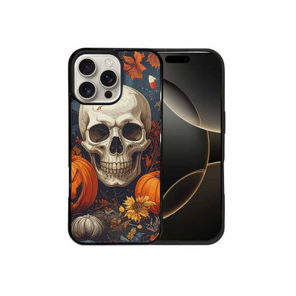 iPhone 16 Pro Max Case — Halloween Skulls Pumpkins Custom, Custom Printed Phone Case