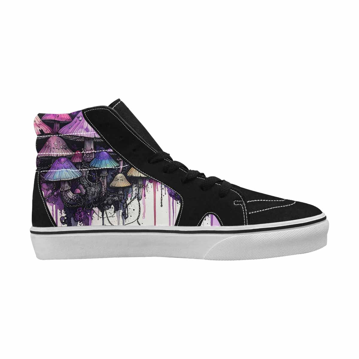 MEN'S Rainbow Drip Mushrooms High Top Canvas Vivid Sneakers