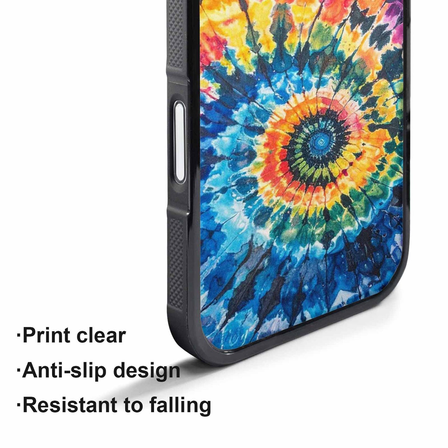 iPhone 17 Pro Max Case — Black &amp; Blue Ink Tie Dye, Custom Printed Phone Case
