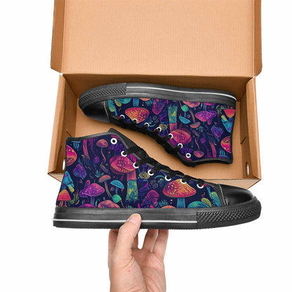 MEN'S Psychedelic Mushroom High Top Canvas Cottagecore Shoes