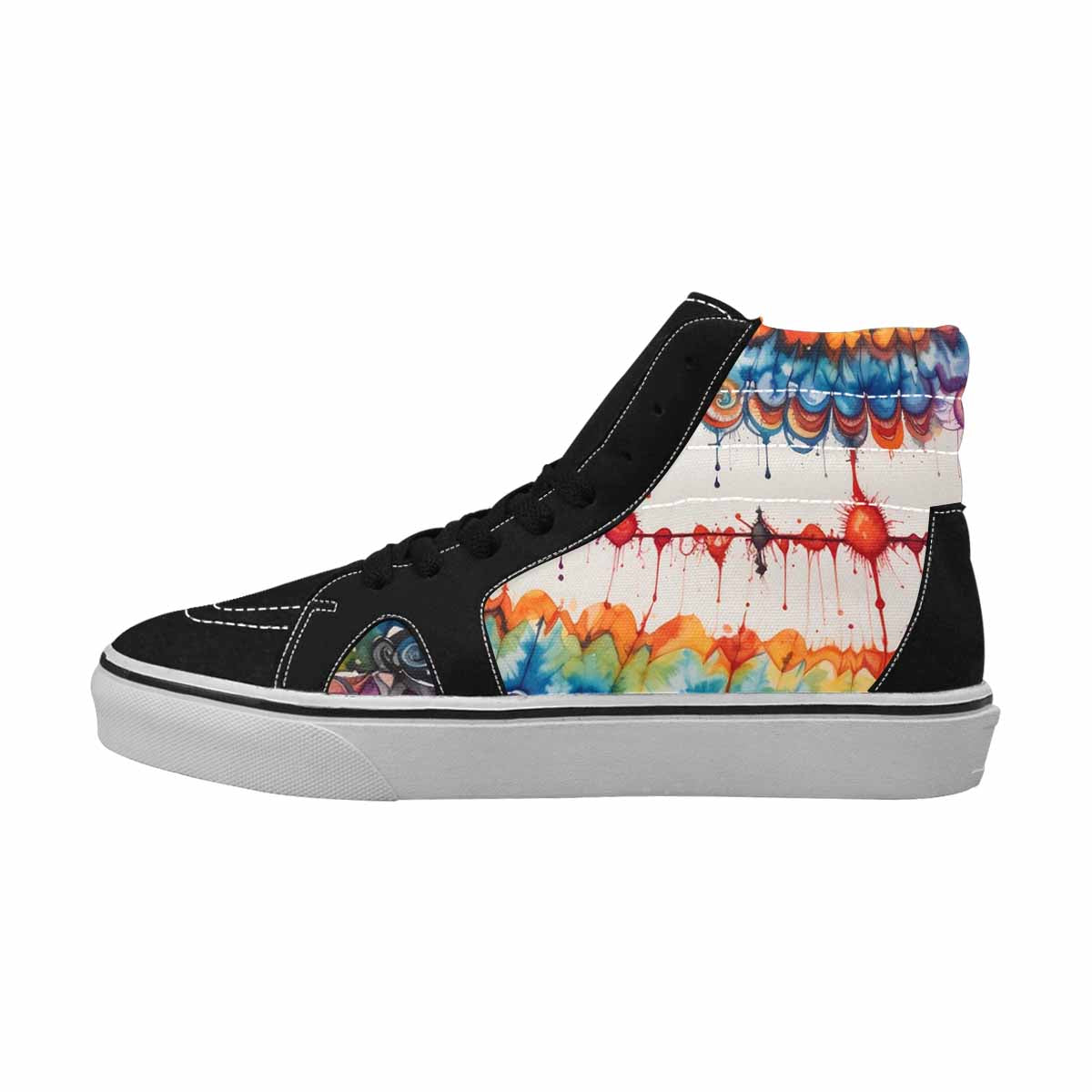 MEN'S Tie High Top Canvas Aesthetic Custom Shoes