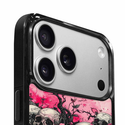 iPhone 17 Pro Case — Black Pink Ink Skull And Gothic, Custom Art Phone Cover