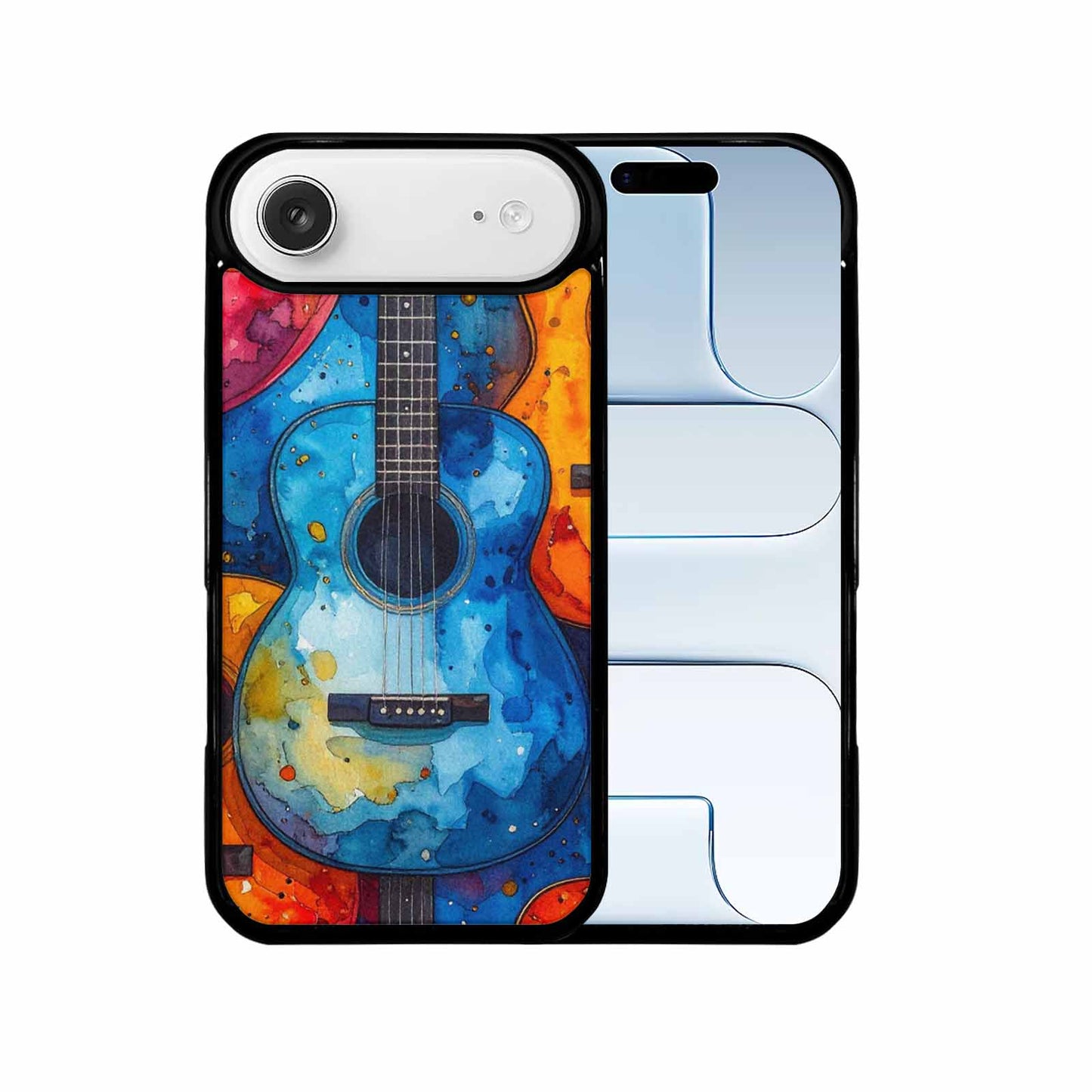iPhone 17 Air Case — Watercolor Smiley Face Guitar Watercolor Abstract, Original Design Phone Case
