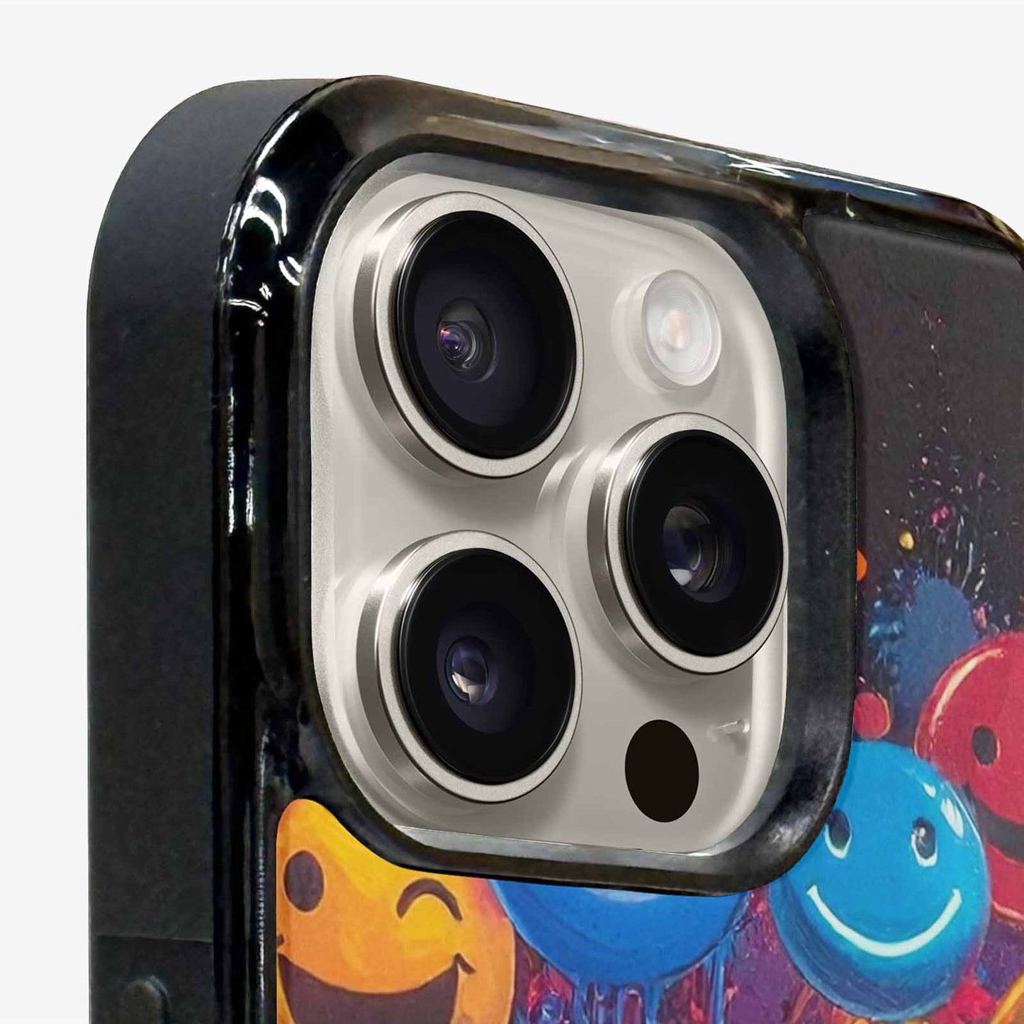 iPhone 16 Pro Max Case — Smiley Faces Glow Smiley Faces Pattern, Customized Protective Case