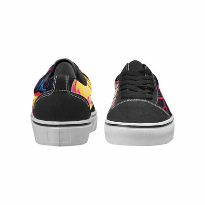 WOMEN'S 1000s Skulls Digital Camo Lace-Up Canvas Cottagecore Custom Sneakers