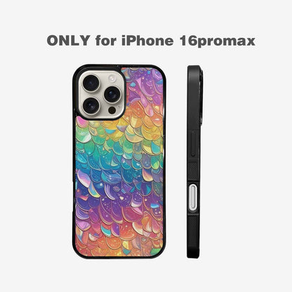 iPhone 16 Pro Max Case — Holographic Iridescent Shimmer Pattern Hundreds Of, Custom Print Case Cover