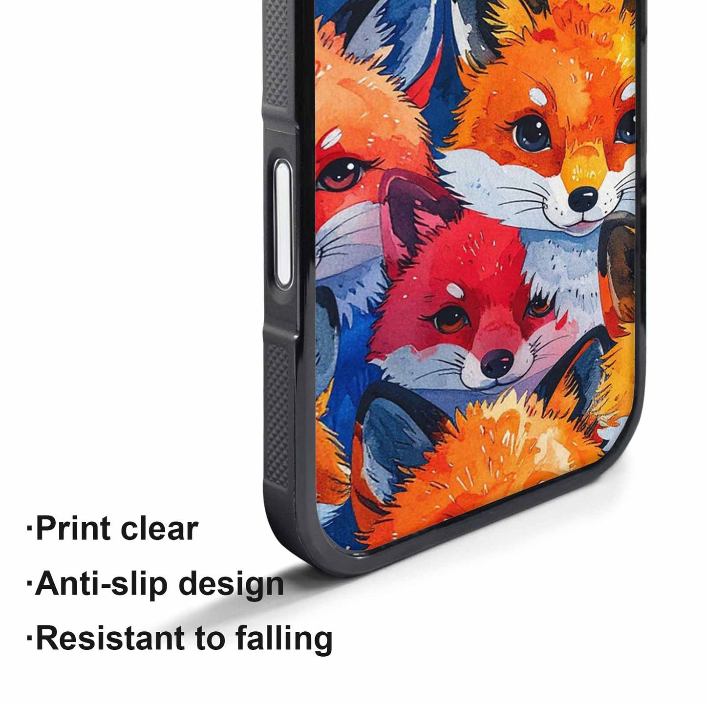 iPhone 17 Pro Case — Watercolor Kawaii Fox Faces Watercolor Abstract, Custom Made Phone Cover