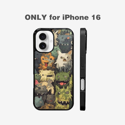 iPhone 16 Case — Monsters Camomonsters Pattern D6o, Custom Printed Phone Case