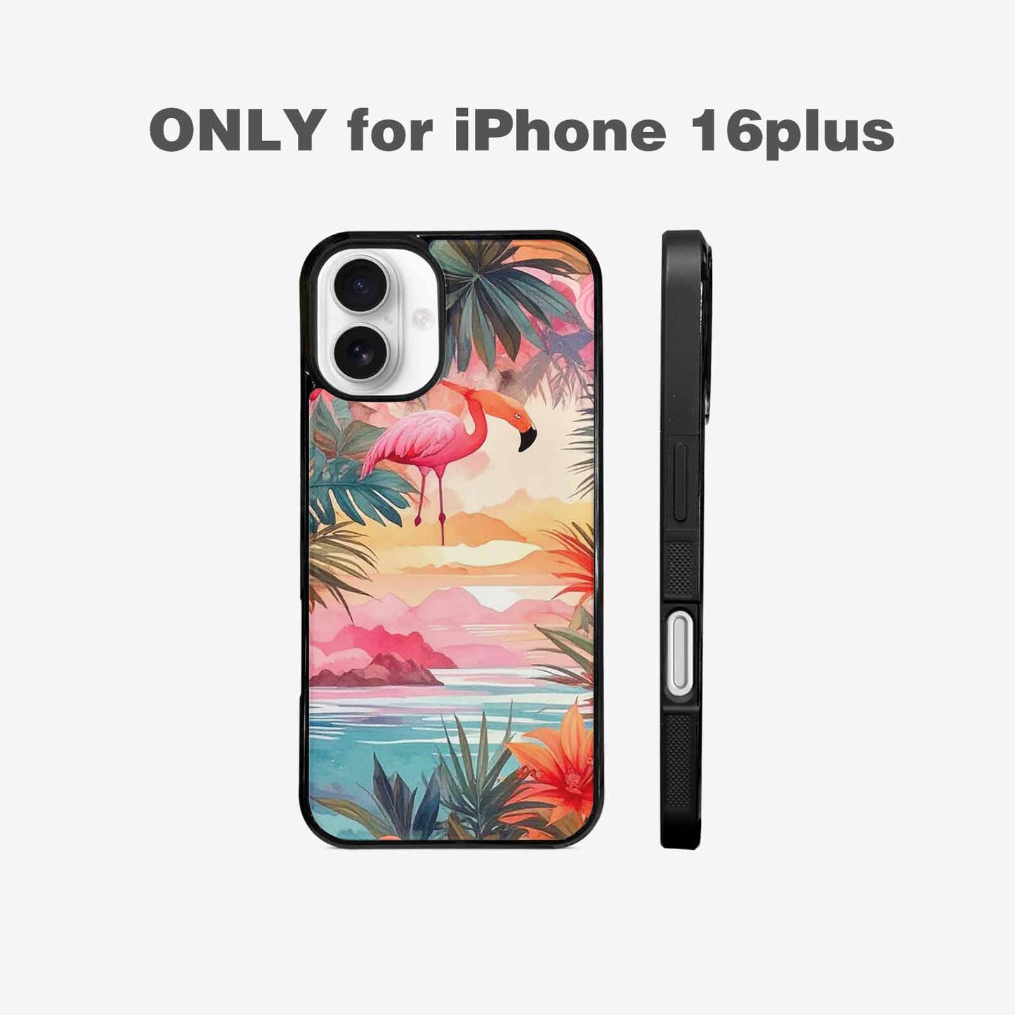 iPhone 16 Plus Case — Flamingo Tropical Flamingo Tropical Pattern Hundreds, Custom Made Phone Cover