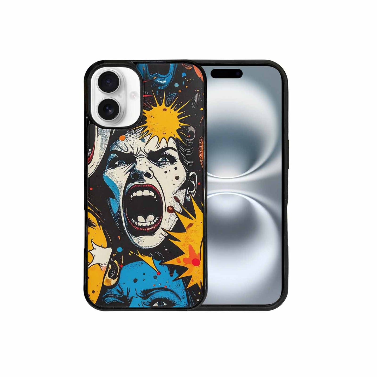 iPhone 16 Plus Case — Comic Book Scream Comic Book Scream, Original Design Phone Case
