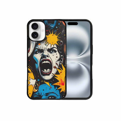 iPhone 16 Plus Case — Comic Book Scream Comic Book Scream, Original Design Phone Case