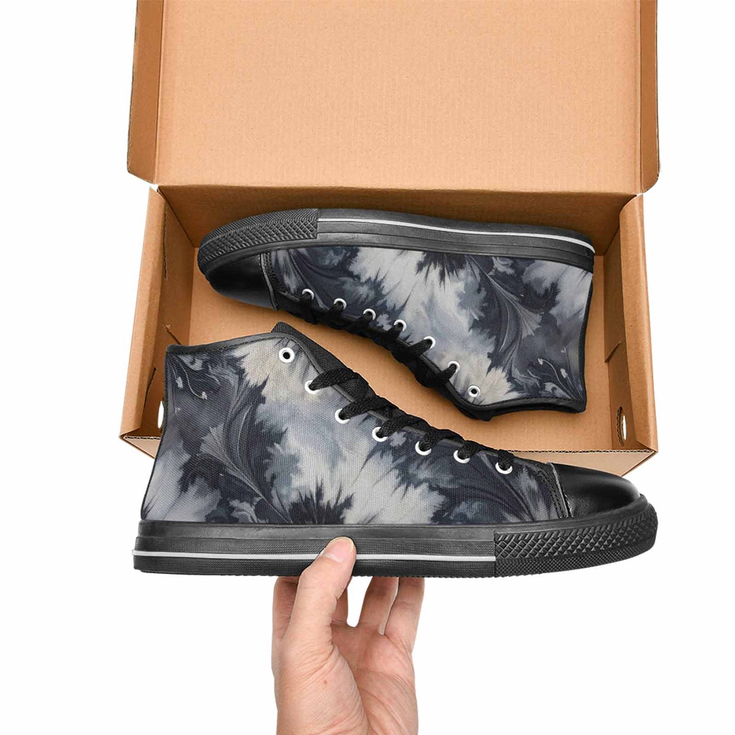 WOMEN'S Tie Dye - High Top Canvas Surreal Custom Sneakers