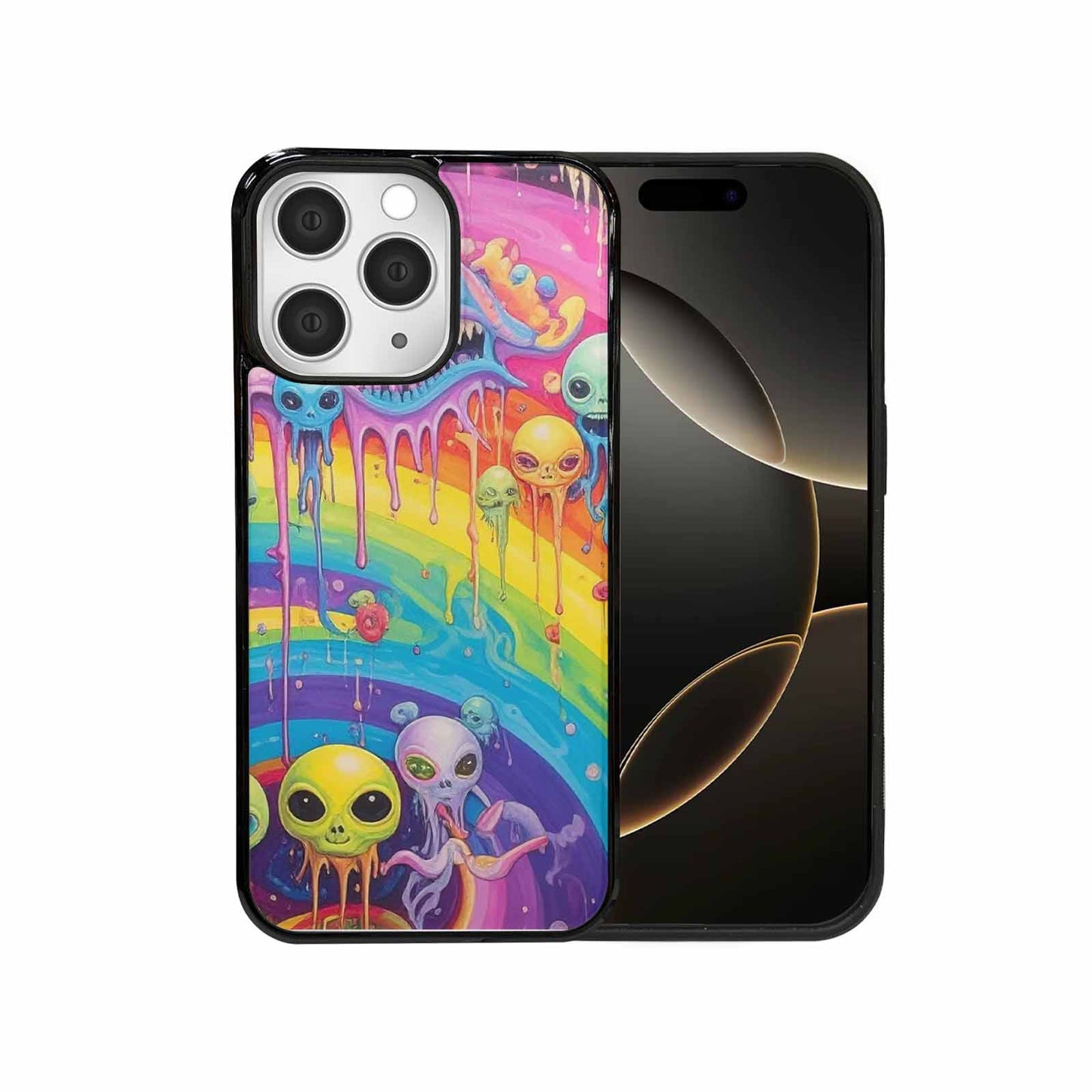 iPhone 15 Pro Max Case — Aliens Tie Dyemelting Aliens P, Original Design Phone Case