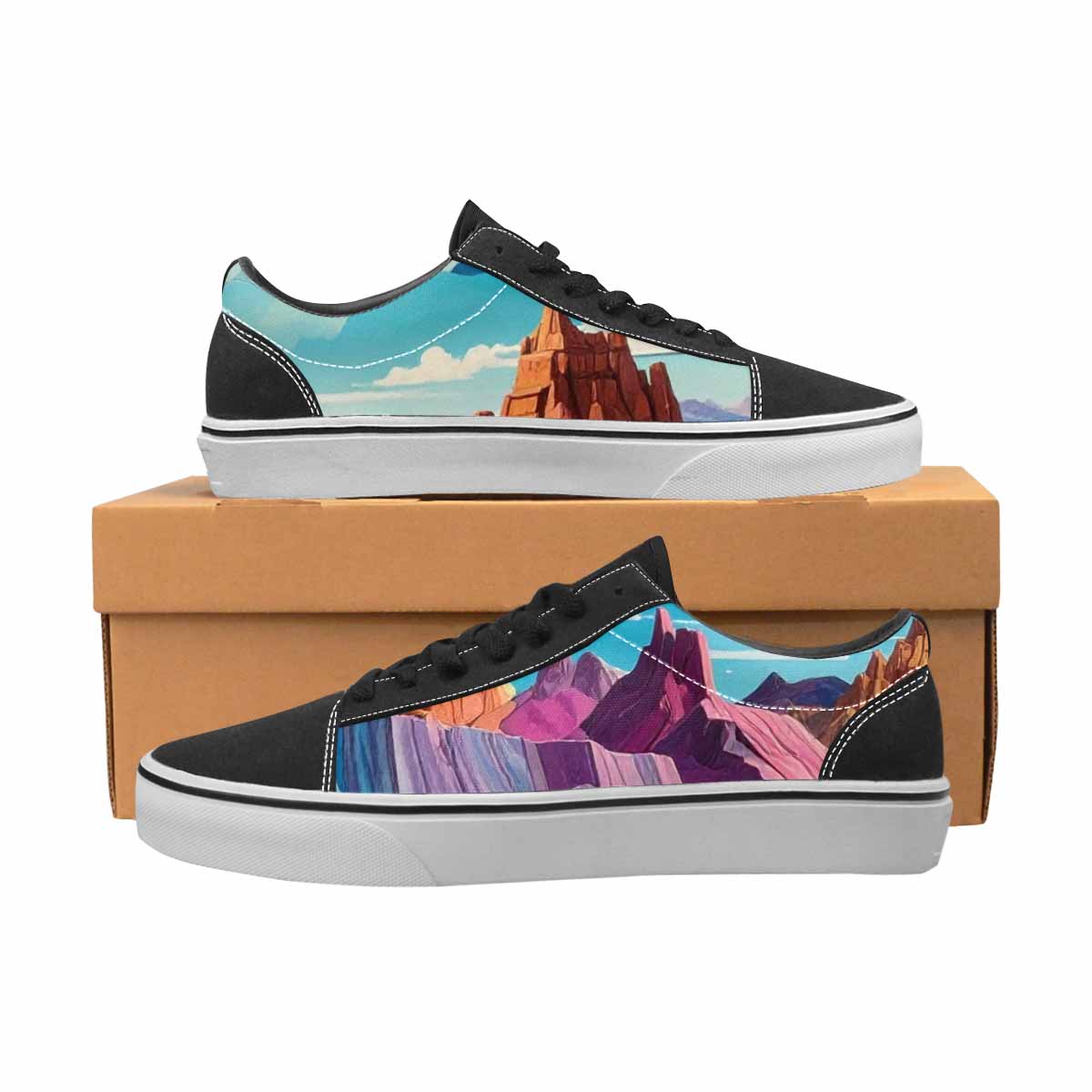 WOMEN'S Surreal Dream Fragment Lace-Up Canvas Surreal Custom Shoes