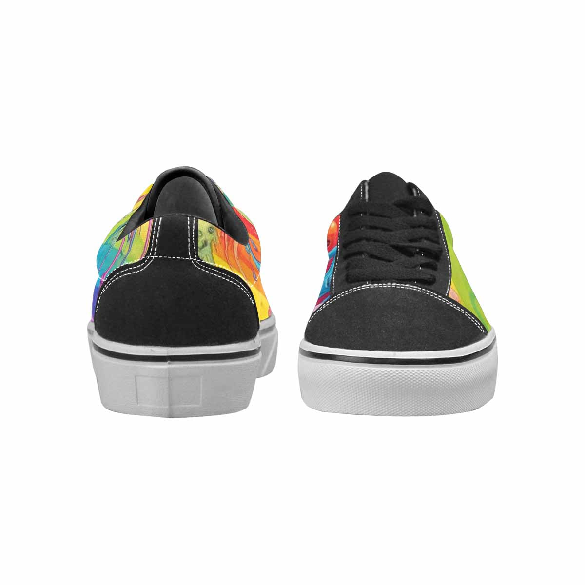 WOMEN'S Aliens  Tie Dye Lace-Up Canvas Wallpaper Art Custom Sneakers