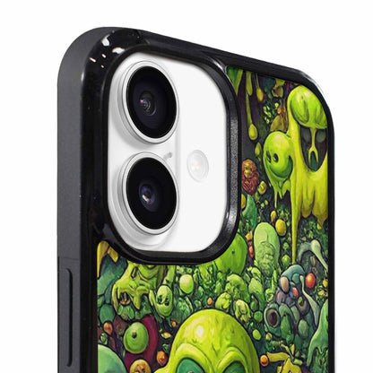 iPhone 17 Case — Toxic Radioactive Creature Pattern Original Art, Custom Printed Phone Case