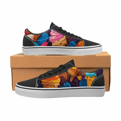 WOMEN'S Ice Cream Motif Ice Lace-Up Canvas Grunge Shoes