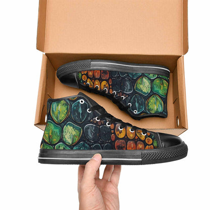 MEN'S Snake Skin Reptile High Top Canvas Aesthetic Custom Sneakers
