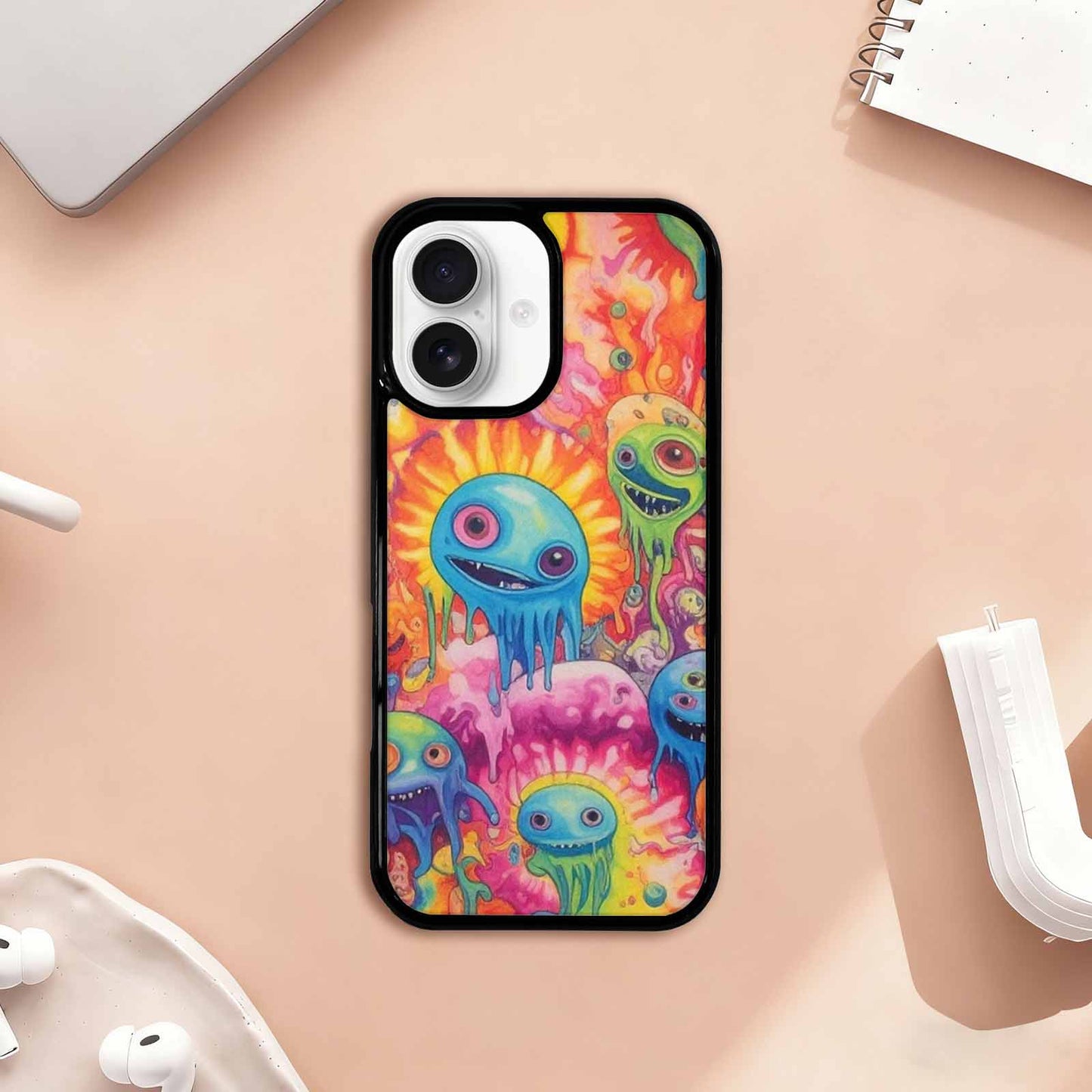 iPhone 17 Case — Aliens Tie Dyemelting Aliens Tie Dye, Personalized Phone Case
