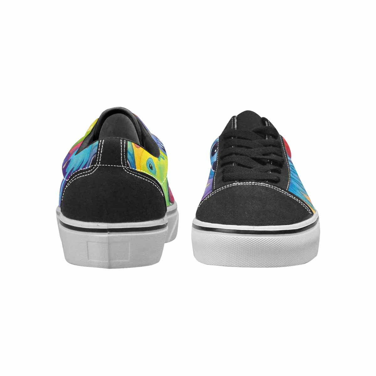 WOMEN'S Aliens  Tie Dye Lace-Up Canvas Kaleidoscope Custom Sneakers