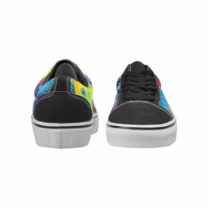 WOMEN'S Aliens  Tie Dye Lace-Up Canvas Kaleidoscope Custom Sneakers