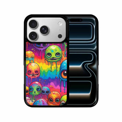iPhone 17 Pro Case — Melting Aliens Pattern Hundreds Of Alien, Unique Phone Case Design