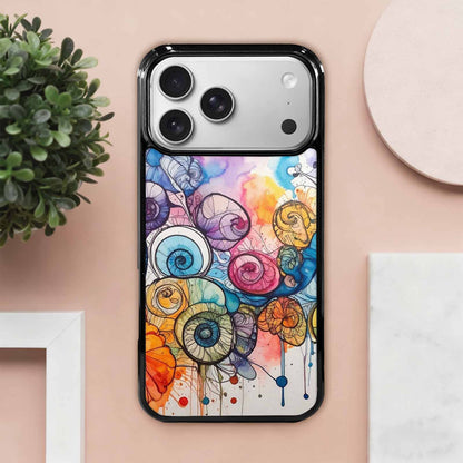 iPhone 17 Pro Max Case — Tie Dye Swirls (black Tie Dye, Custom Phone Case