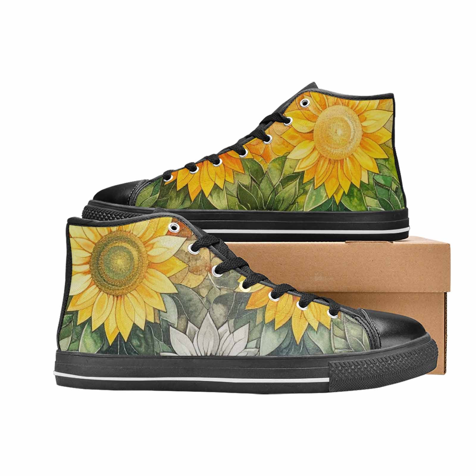 MEN'S Blend Melt Them High Top Canvas Grunge Custom Sneakers