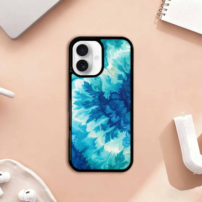 iPhone 17 Case — Tie Dye Ocean Blues Tie Dye, Original Design Phone Case