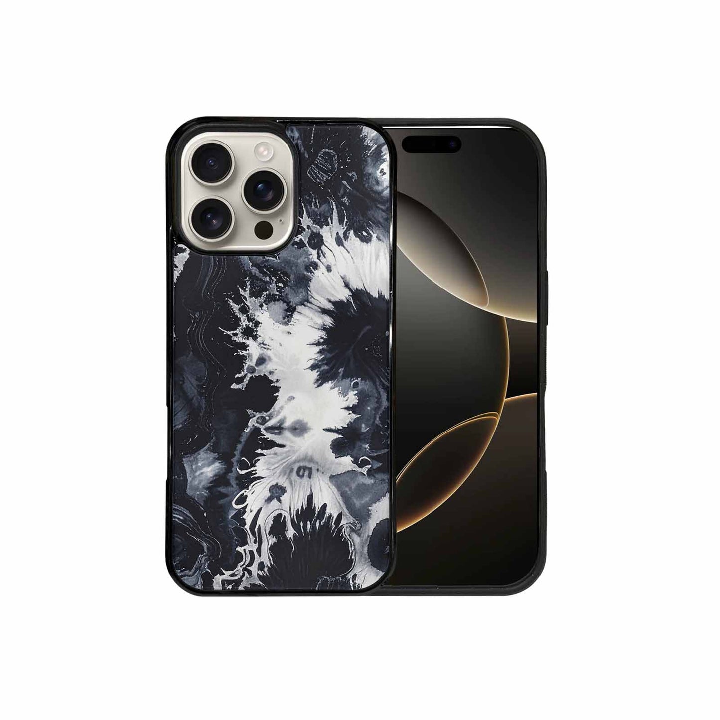 iPhone 16 Pro Max Case — Black White Animal Print, Custom Art Phone Cover