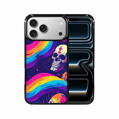 iPhone 17 Pro Max Case — Pride Flag Skulls Seamless Gothic Skulls, Personalized Phone Case