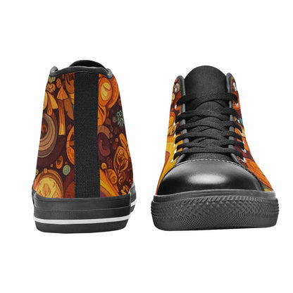 MEN'S Groovy 70S Peace High Top Canvas Aesthetic Custom Shoes