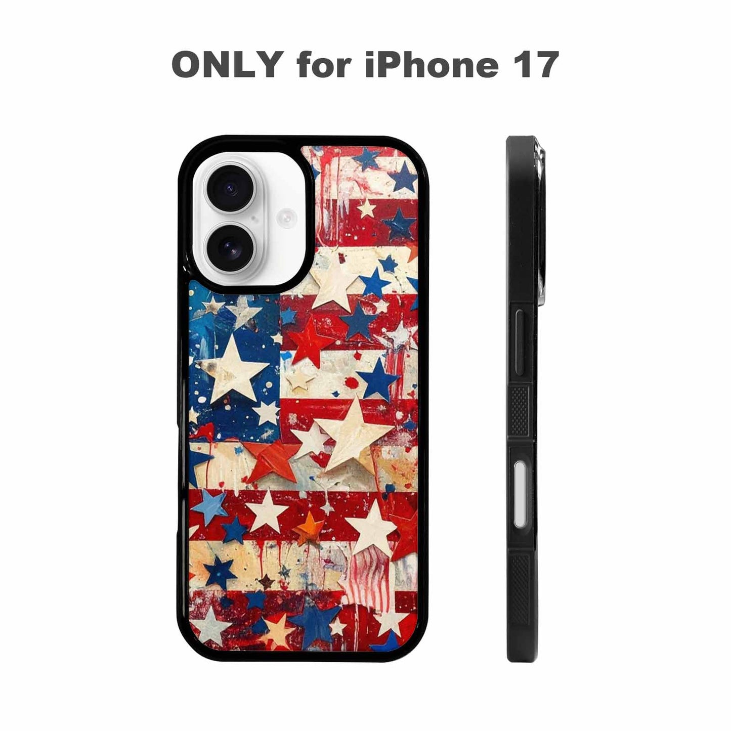 iPhone 17 Case — Patriotic Stars And Stripes Galaxy Space, Customized Protective Case