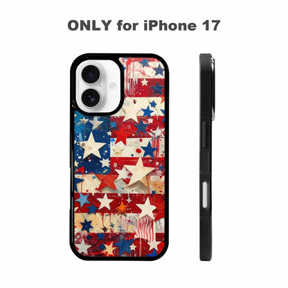 iPhone 17 Case — Patriotic Stars And Stripes Galaxy Space, Customized Protective Case