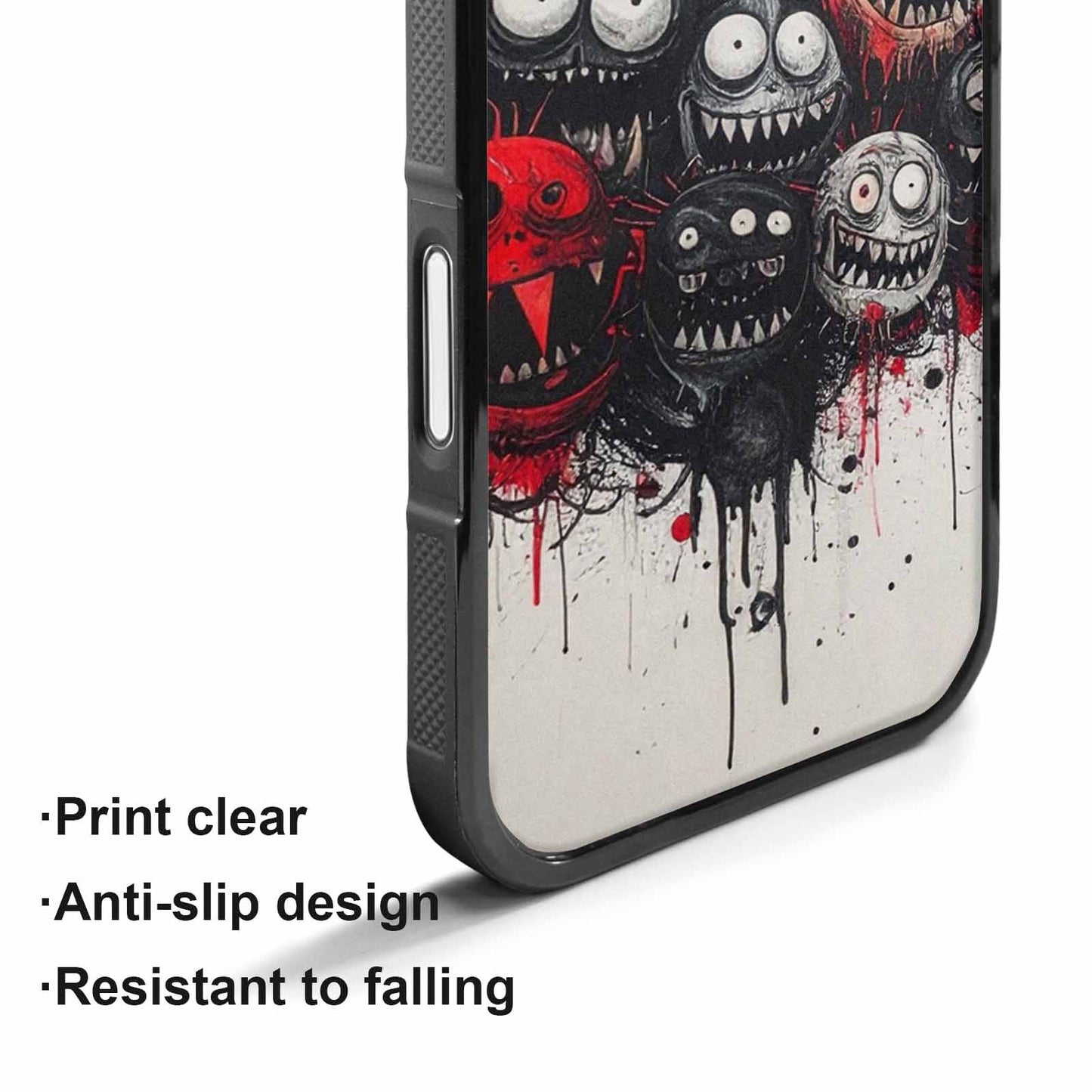 iPhone 17 Case — Black &amp; Red Ink Cartoon Cute, Unique Phone Case Design
