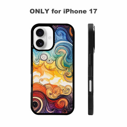 iPhone 17 Case — Tie Dye Swirls (black Tie Dye, Customized Protective Case
