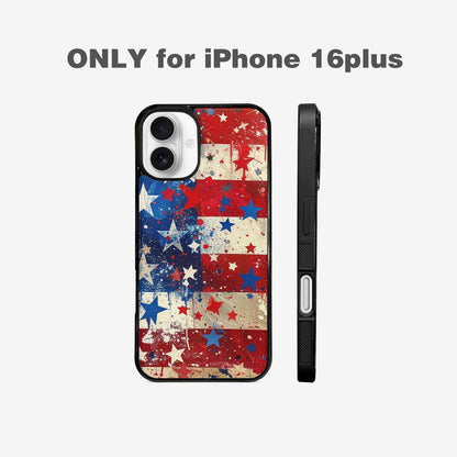 iPhone 16 Plus Case — Patriotic Stars And Stripes American Stars, Custom Phone Case
