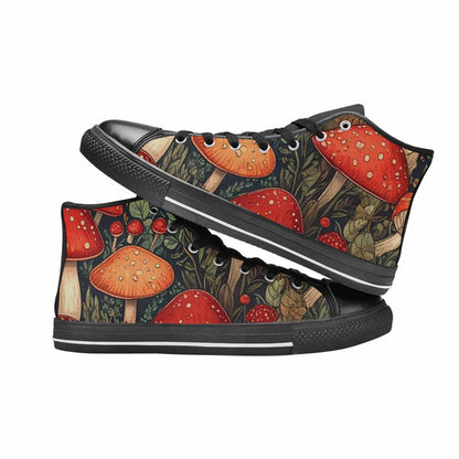 WOMEN'S Mushroom High Top Canvas Grunge Shoes