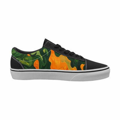 MEN'S Military Camouflage Blotch Canvas Lace-Up Vibrant Chaos Custom Sneakers