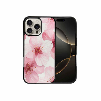 iPhone 16 Pro Max Case — Japanese Cherry Blossom Pattern Sakura Flowers, Custom Art Phone Cover