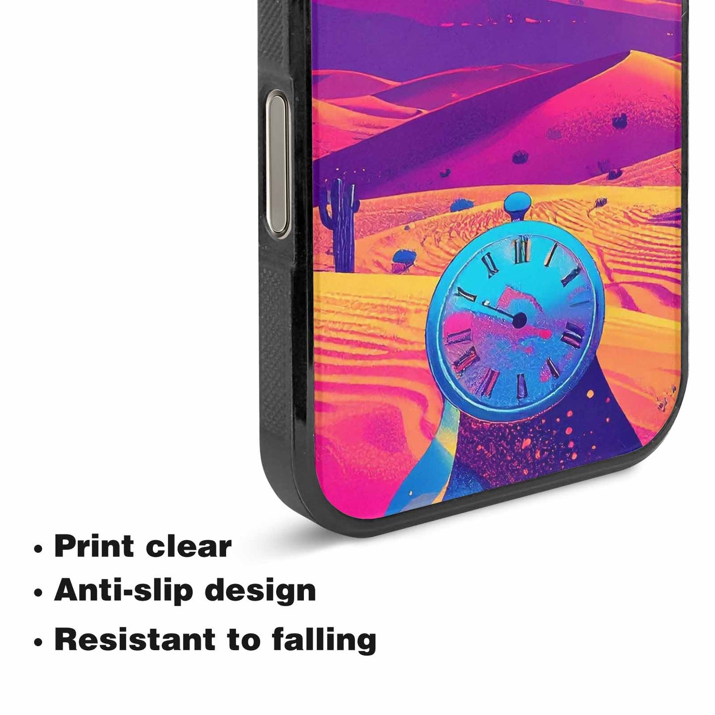 iPhone 16 Pro Max Case — I Surrealist Dreamscape Pattern Melting Clocks, Custom Designed Case Cover