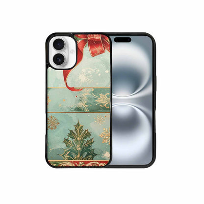 iPhone 16 Plus Case — Christmas Wrapping Paper Pattern Art Wallpaper, Custom Made Phone Cover