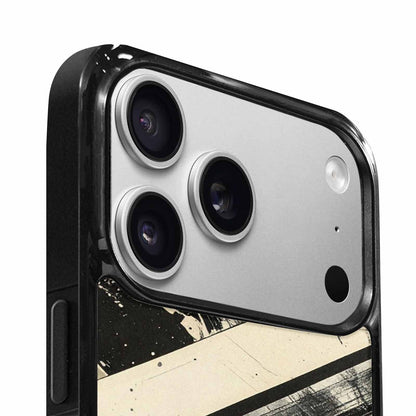 iPhone 17 Pro Max Case — Black And White Solid Retro Vintage, Custom Made Phone Cover